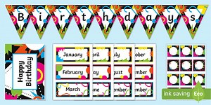 Back to the 1980s Birthday Chart