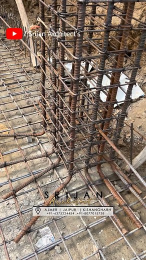 Column development length #construction #youtube #column #brickwork | Srijan Architects