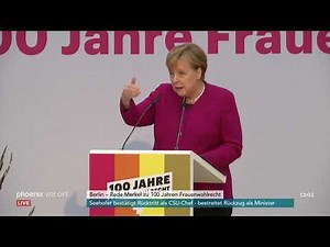 Rede von Angela Merkel beim Festakt "100 Jahre Frauenwahlrecht" am 12.11.18