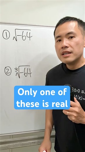Square root vs cube root of -64