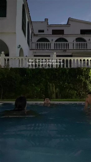 Nighttime Pool Party Experience with Friends