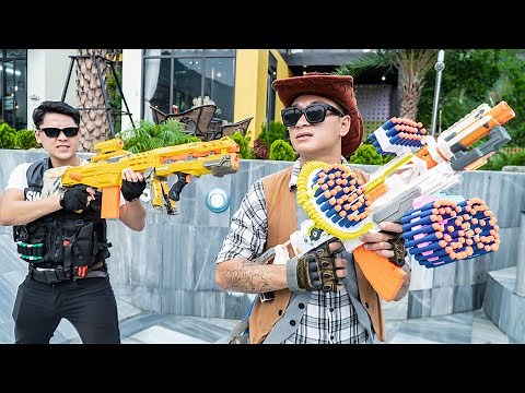 LTT Nerf War : Sniper SEAL X Warriors Nerf Guns Fight Hitmen Crime Dr Ken In Retribution