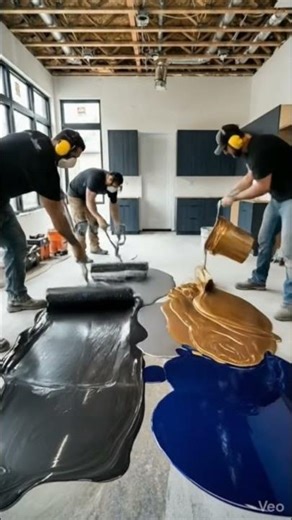 🔥 Luxury Epoxy Kitchen Transformation | Satisfying Timelapse #timelapse #build #construction