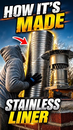 The Amazing Process Of A Chimney Liner! #shorts