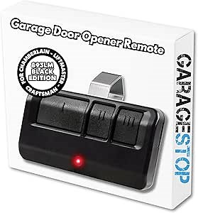 893LM 893Max 891LM 371LM 373LM 971LM 973LM for Chamberlain Craftsman LiftMaster Universal Garage Door Opener Remote, 3-Button Gate Opener Remote, Extra Long-Range Garage Clicker, Black