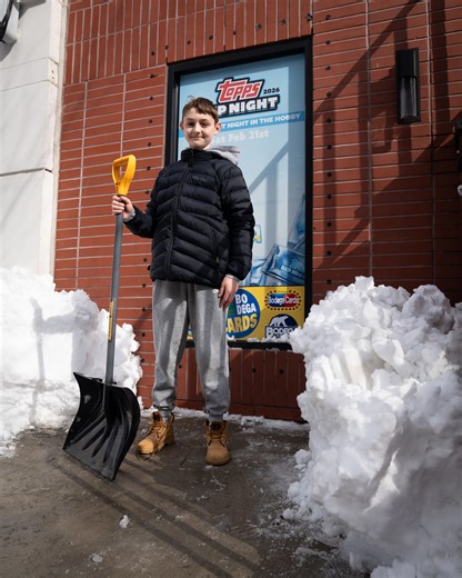 North Jersey teen shovels out local shop, earns rare autograph card