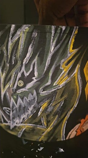 Custom Lamp Shade - WIP - Update #art #acrylic #painting