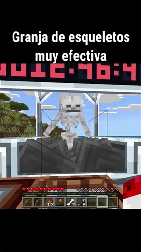 Granja de esqueletos muy efectiva #minecraft