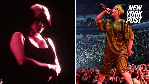 Billie Eilish takes off her shirt to protest body shaming