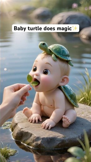 This Turtle Baby Is Too Cute to Handle 😭🐢 #shorts #ai #asmr #cute