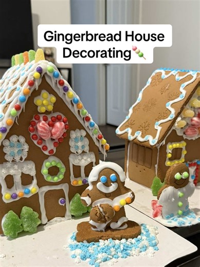 Competing in Gingerbread House Decorating Challenge