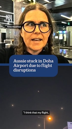 Aussie stuck in Doha Airport ✈️ South Australian Polly Robertson is stuck in Doha Airport due to flight disruptions in wake of Iran attack. “Everyone is just literally sitting where they can find a spot and waiting for any announcements,” Robertson told ABC News Breakfast. Authorities are warning Australian travellers to closely monitor their flight schedules. Choose your news on the ABC NEWS app and stay in the know: https://ab.co/abcnewsapp | ABC Adelaide