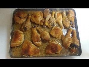 Mustard Marinated Baked Chicken Legs and Thighs