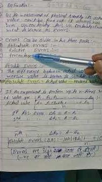 # propagation of error physics class 11 #JEE # Medical