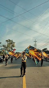 Our CBBD Color Guards, freezing the time to let the work speak for itself. Artistry is in the details. Watch the silks fly. 🏳️💫 📍Betis, Pampanga #CBBDColorGuards #PrideOfDasmariñas #Betis2025 | Citizens' Brigade Band of Dasmariñas