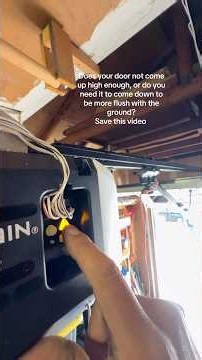 Save this video for the next time you need to program your garage door opener travel limits