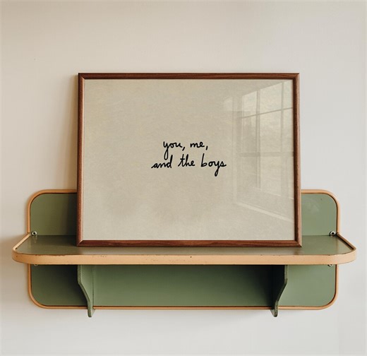 You Me and the Boys Print, Hand-drawn Typography Wall Art (digital Download, Horizontal) - Etsy