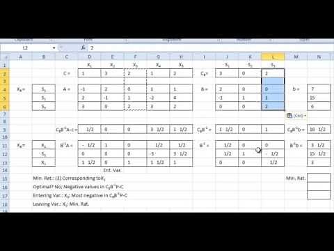 How to Solve an LP by Using the Modified Simplex Method in Excel