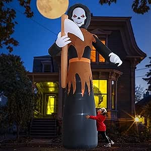 yosager 12 FT Halloween Inflatable Decorations, Giant Lighted Reaper Grim Ghost Inflatables, Outdoor Large Halloween Scary Ghosts with LED Lights, Blow Up for Home Garden Party Yard Prop Lawn Decor