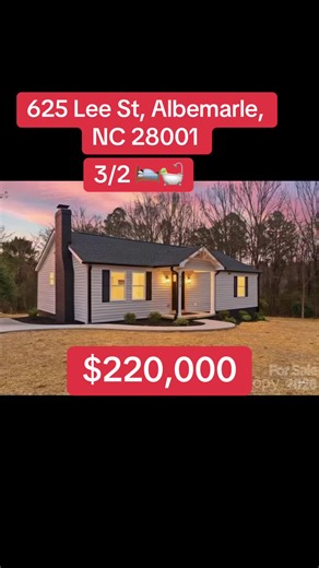 Stunning Home for Sale in Albemarle, NC – $220K