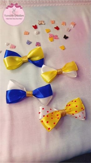 DIY Bow Hair Clips 🎀 | Easy Ribbon Hair Bow Making Tutorial | Cute Handmade Hair Accessories 😍