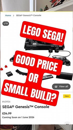 NEW LEGO SEGA GENESIS set 2026! Great price or just a small set? #lego #lego2026 #afol #legonews