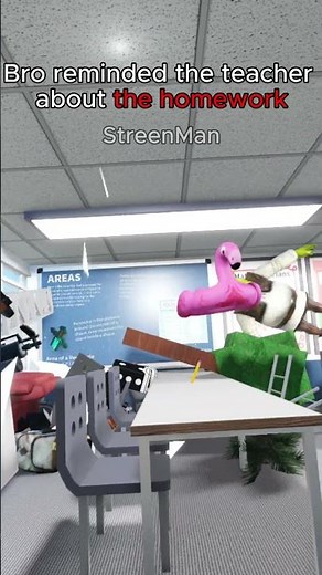 Reminding Teacher about Homework #roblox #robloxanimation