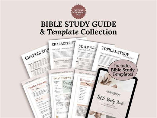 Guide to Bible Study Templates Printable Scripture Workbook SOAP Study Verse Mapping Beginner Bible Study Journal Gift Idea Christian Boho - Etsy
