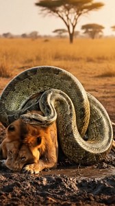 Python vs lion fight😱🐍🦁 | happy hour