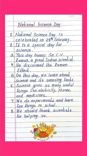 National Science Day Essay || English Essay on National science day || 8 lines on Science Day ||