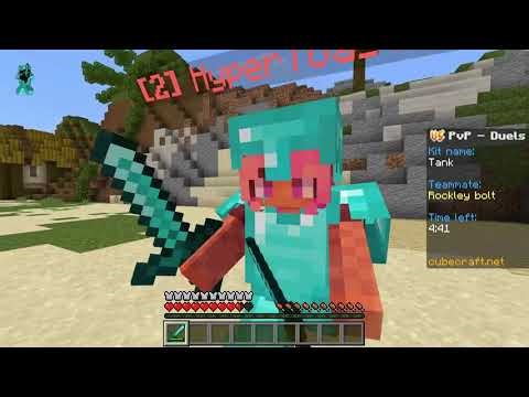 pvp 2v2 fighting in minecraft
