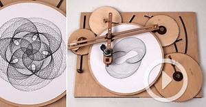 Crank Out Infinite Geometric Designs With The Wooden Cycloid Drawing Machine
