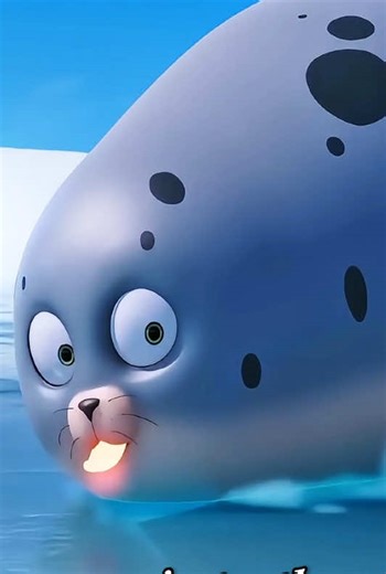 The gray seal flicked its tongue on the ice a hundred times per second.#funnyvideos #fyp #cartoon #foryou #anime