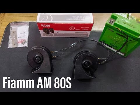 Fiamm AM80 Line Electromagnetic Trumpet Horn Unboxing & Sound Testing | World's Best Car Horn Brand