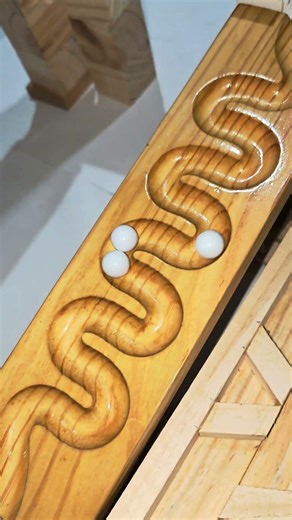 Wooden track ball Ep353 #educationaltoys #trackball #woodentoy