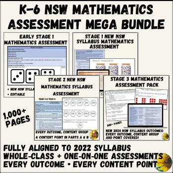 NSW Maths Assessment Mega Bundle K–6 - 1000  Pages Aligned to 2022 Syllabus
