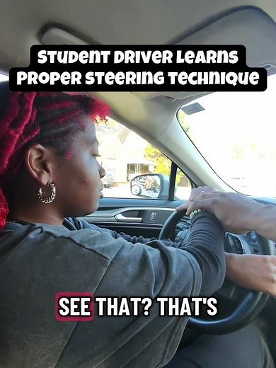 Hand Over Hand Technique for sharp turns! #mrroadready #driversed #drivinginstructor