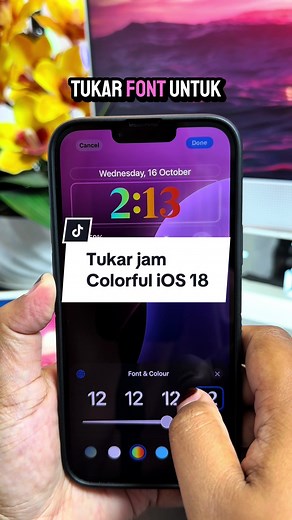 Tukar Jam Colorful di iOS 18: Tutorial Mudah