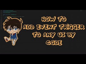 How to add event trigger to any Ui by code in Unity