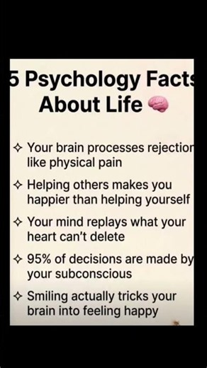 5 Psychology Facts About Life you should know