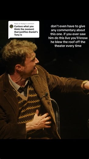 Replying to @fkatigs this one is way easier cause in the theater as soon as this number ended i knew tony winner daniel radcliffe was imminent
