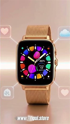 Smart Watch Gold Double Monture