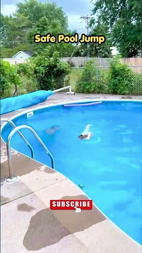 Safe Pool Jump 🏊 | Child Swimming Practice #shorts #baby