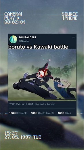 boruto versus kawaki battle #naruto #anime