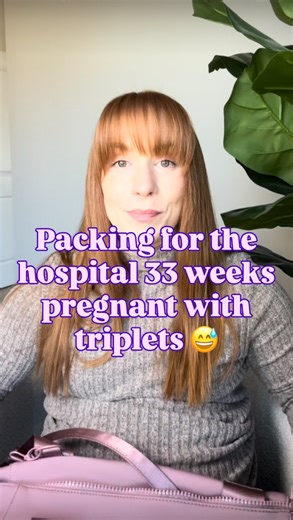 Taylor Pychynski | Mom of Multiples | Twins + Triplets on Instagram: "✨Packing my hospital bag at 33 weeks pregnant with triplets✨ (With a bump date at the end) 🥰 Yes, I probably should have done this at like 26 weeks just in case 👀 Most triplets are born between now and 34 weeks so maybe this is my week. 😬 I’m really not trying to overdo it, guys. Def going to be overwhelmed with everything else, not going to be stressing the small things I don’t NEED to bring. Yes I do have a long phone cha