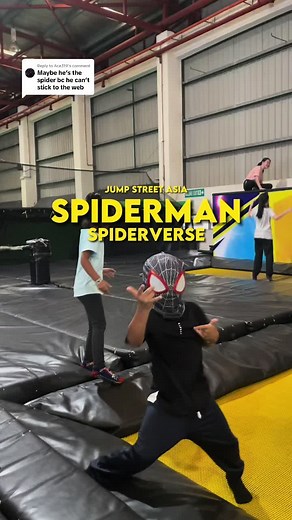 Replying to @Ace319 Are you the clumsy spider or the real one? 🤣 #Jumpstreetasia #Jumpstreet #fyp #foryou #fypmalaysia #trampoline #trampolinepark #spiderman #spider