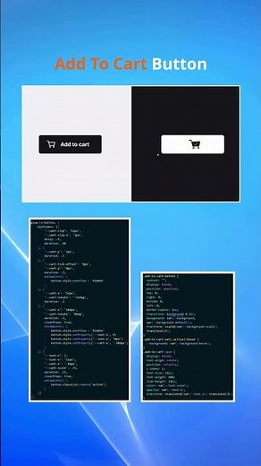 🛒 Interactive Add to Cart Button Animation | CSS + JS 🕷️ #javascript