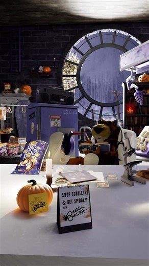 tune in and chill out with Chester to some spooky beats... if you dare 💀 | Cheetos