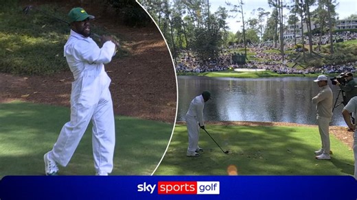 The Masters: Kevin Hart's disastrous effort to make green at Par 3 Contest!