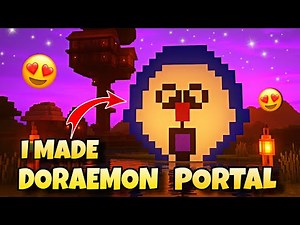 I MADE A CUTE DORAEMON NETHER PORTAL IN MINECRAFT || MINECRAFT SURVIVAL SERIES
